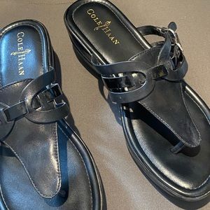 Cole Haan black leather sandals